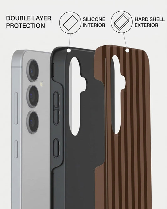 Galaxy S24 Plus Brown Striped Case