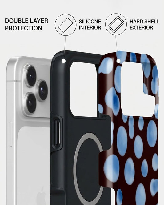 Blue Polka Dot iPhone 17 Pro Max Case