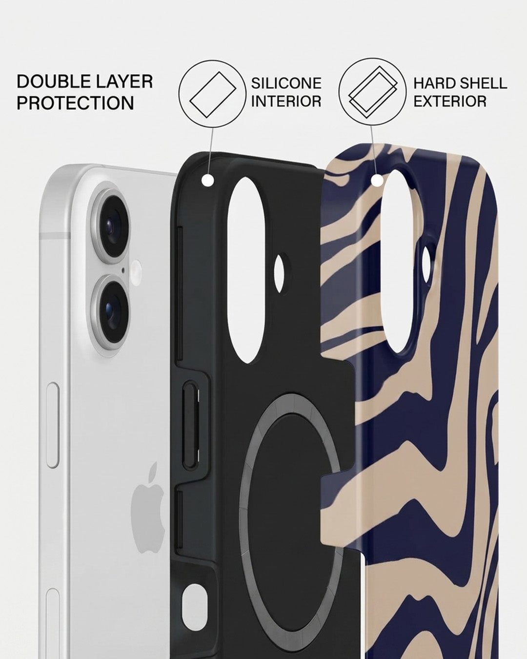 Navy Swirl iPhone 16 Plus Case