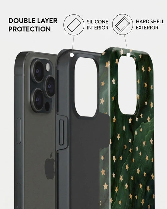 Emerald Starry Marble iPhone 15 Pro Case