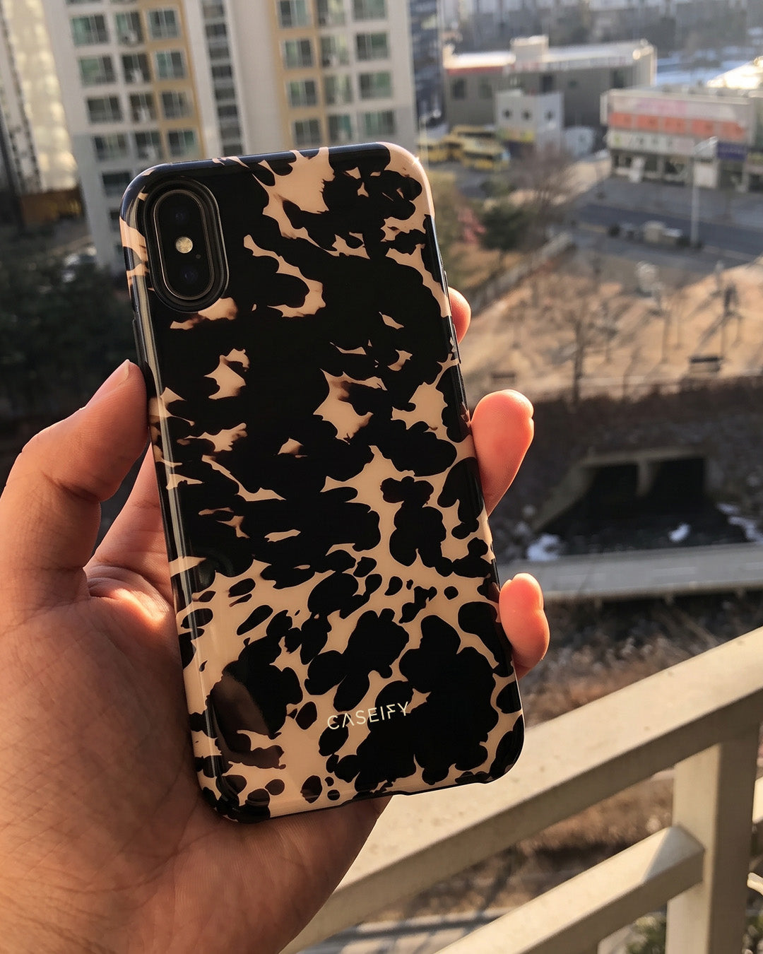 Leopard Bow Print iPhone XS Case