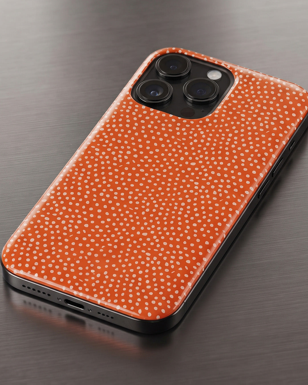 Orange Polka Dot iPhone 13 Pro Max Case
