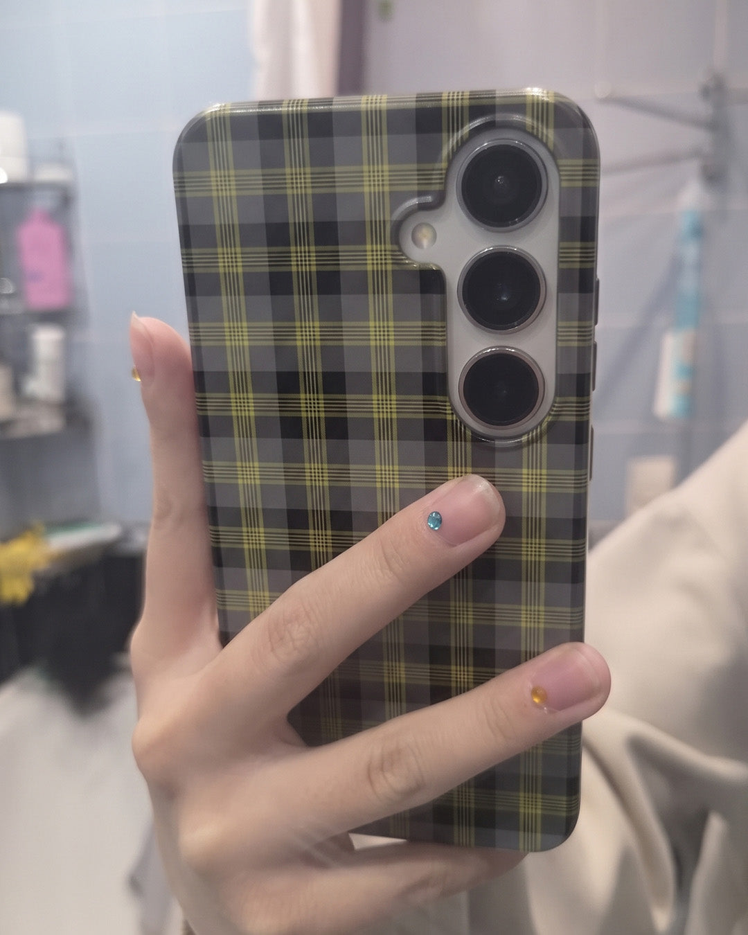 Samsung Galaxy S24 FE Olive Plaid Case