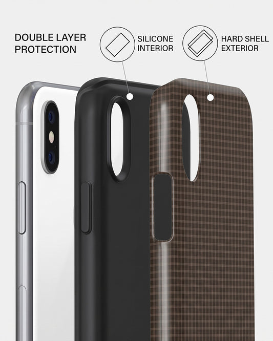 Brown Micro Check iPhone XS Max Case