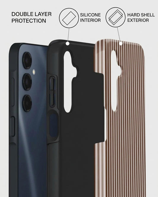 Brown Pinstripe Samsung Galaxy A16 Case