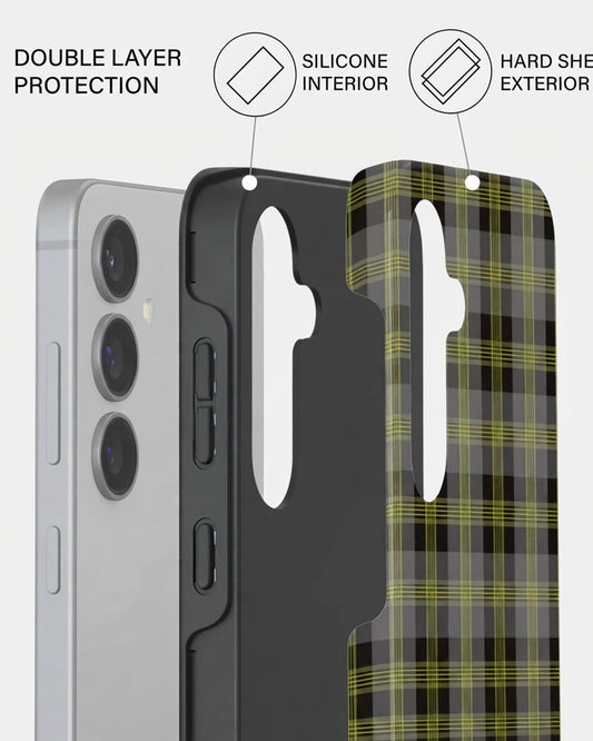 Samsung Galaxy S24 FE Olive Plaid Case