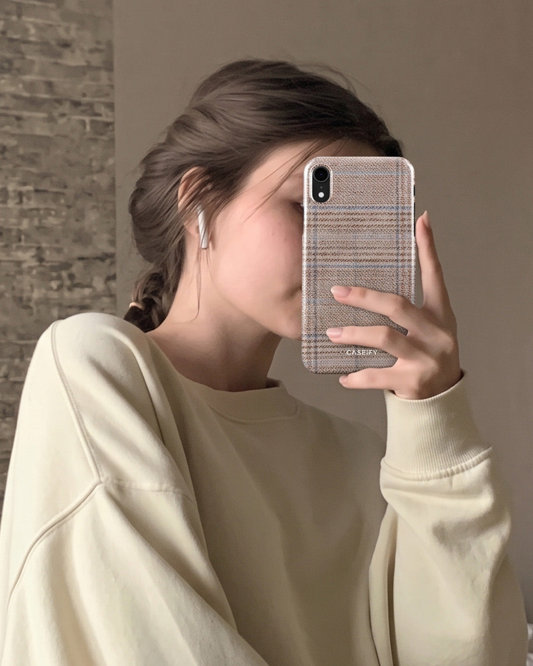 Tweed Plaid iPhone XR Case