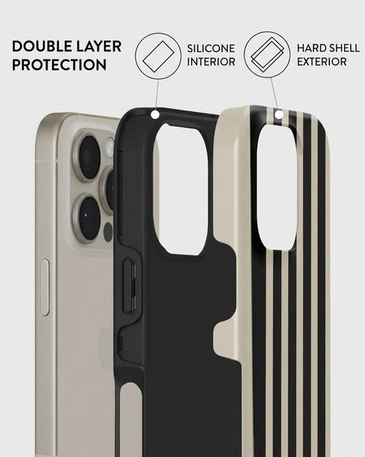 Black & Tan Stripe iPhone 16 Pro Case