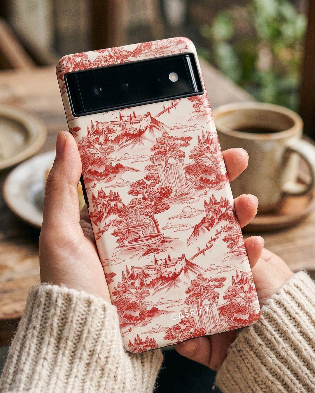 Red Toile Pixel 6 Pro Case