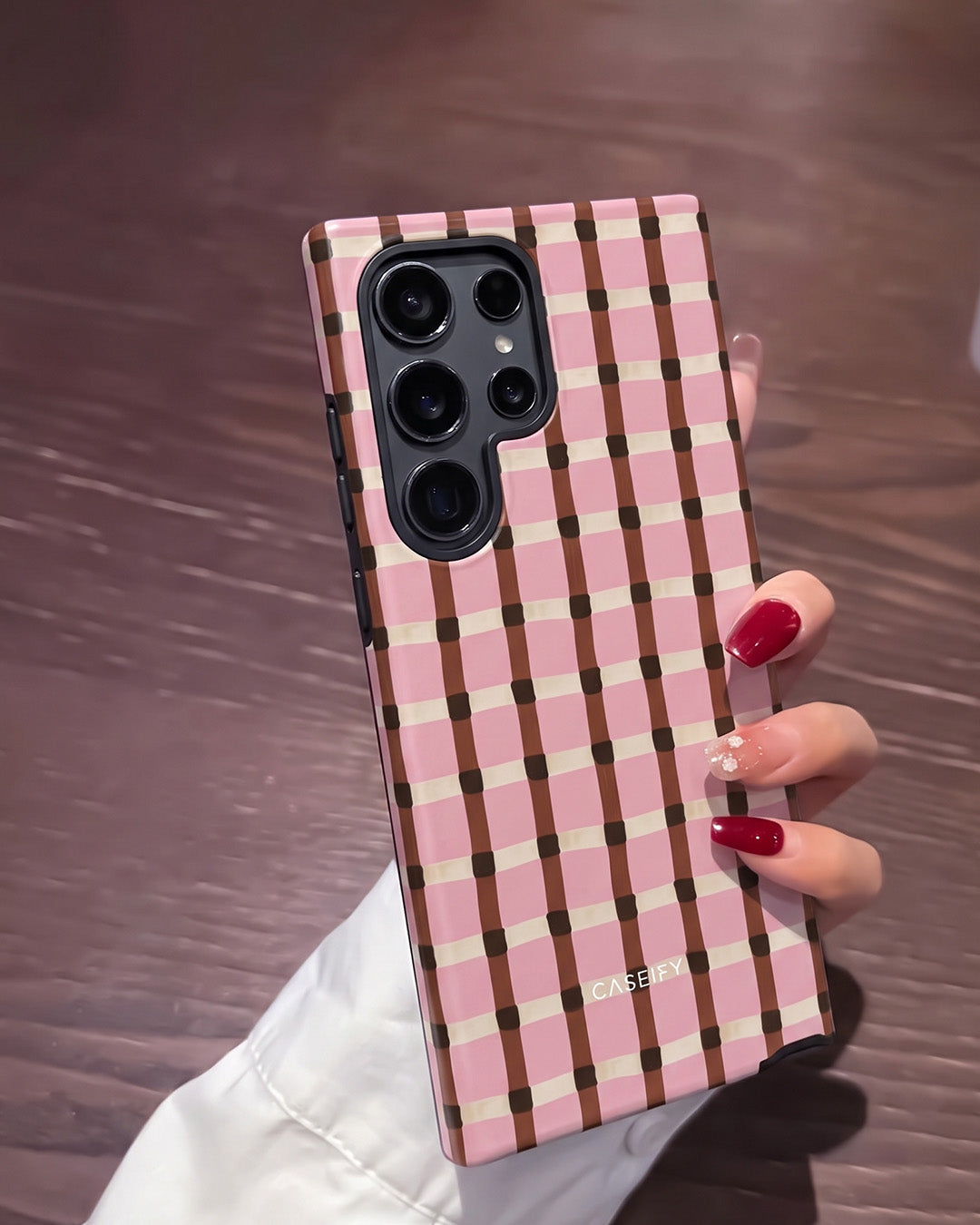 Galaxy S24 Ultra Pink Check Case