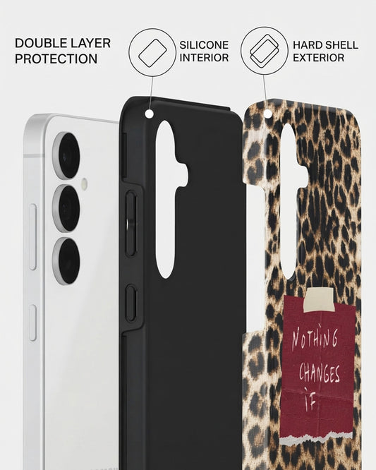 Leopard Quote Case for Samsung Galaxy S25 FE