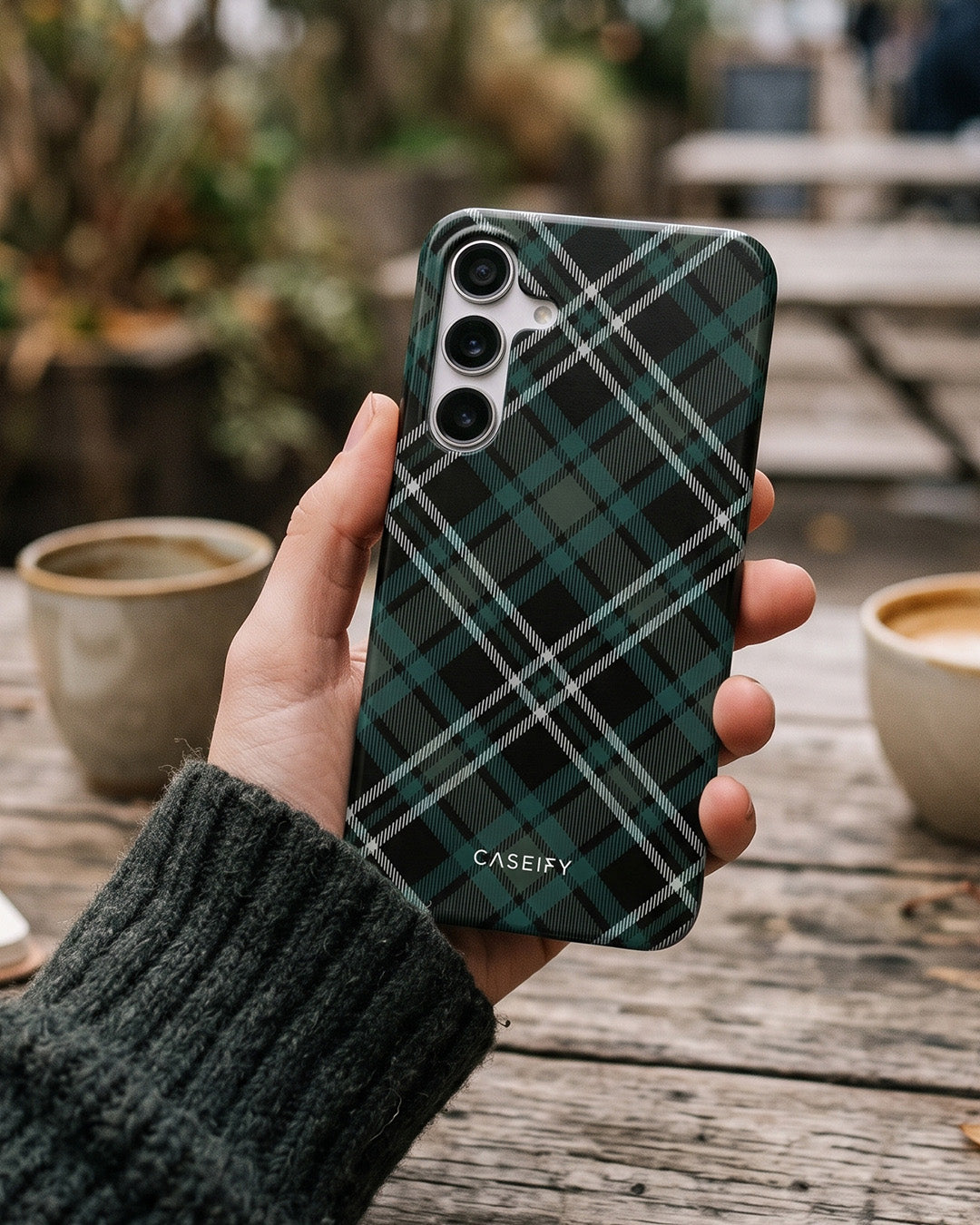 Green Plaid Case for Samsung Galaxy S25 FE