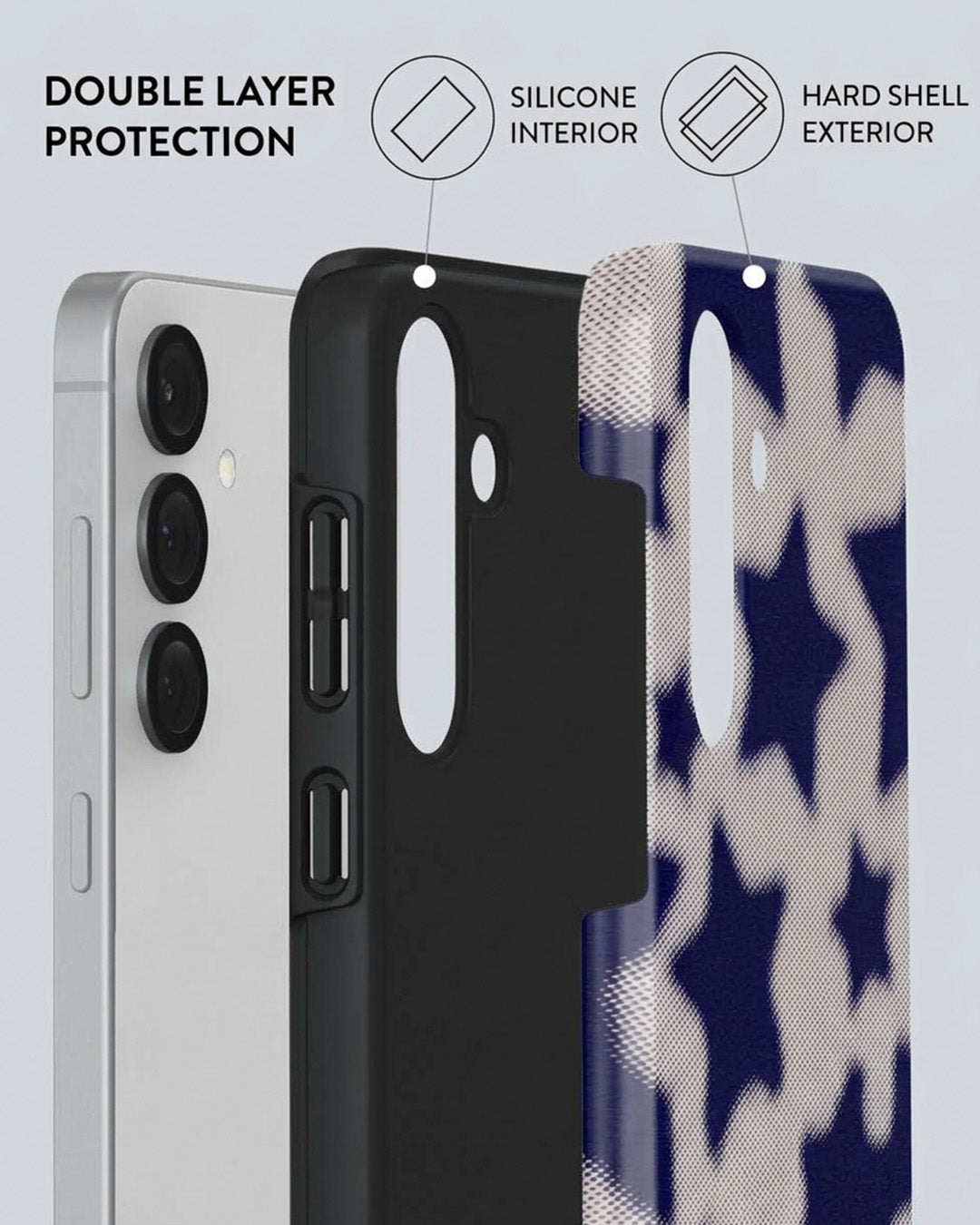 Navy Star Case for Samsung Galaxy S25 Plus