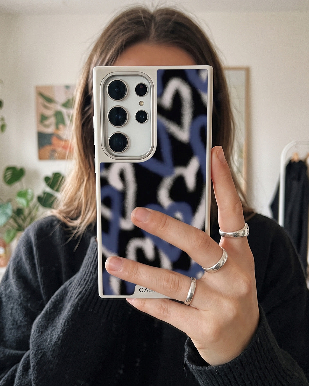 Galaxy S24 Heart Print Case