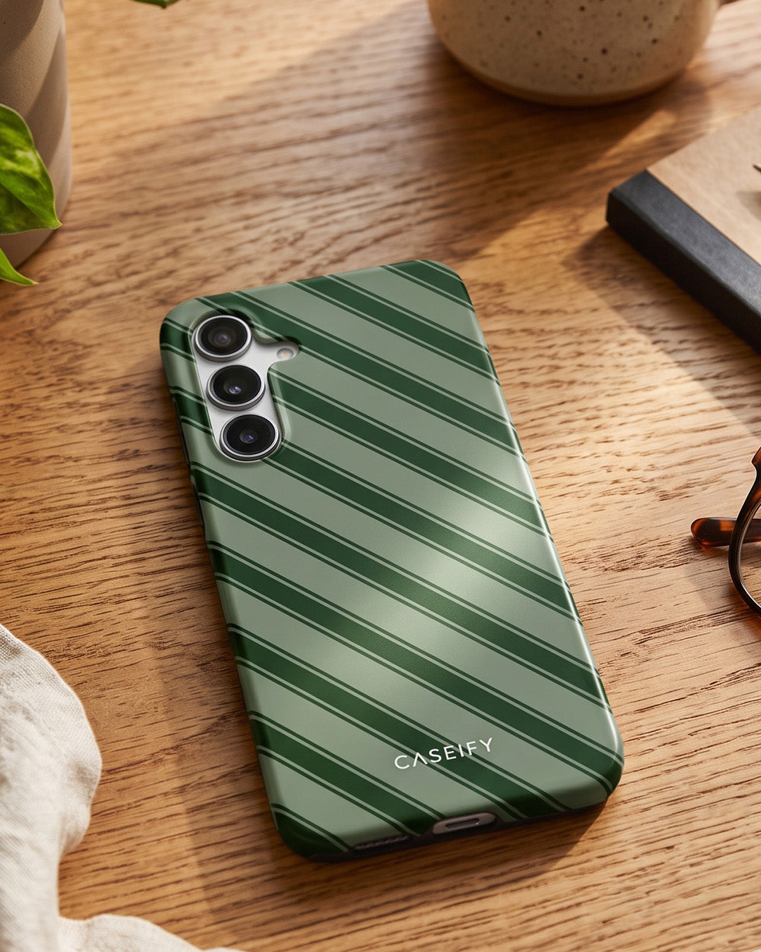 Green Striped Case for Samsung Galaxy S25 FE