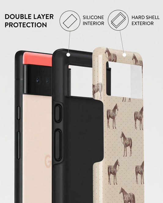 Beige Horse Pixel 6a Case