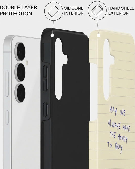 Notepad Quote Case for Samsung Galaxy S25 FE