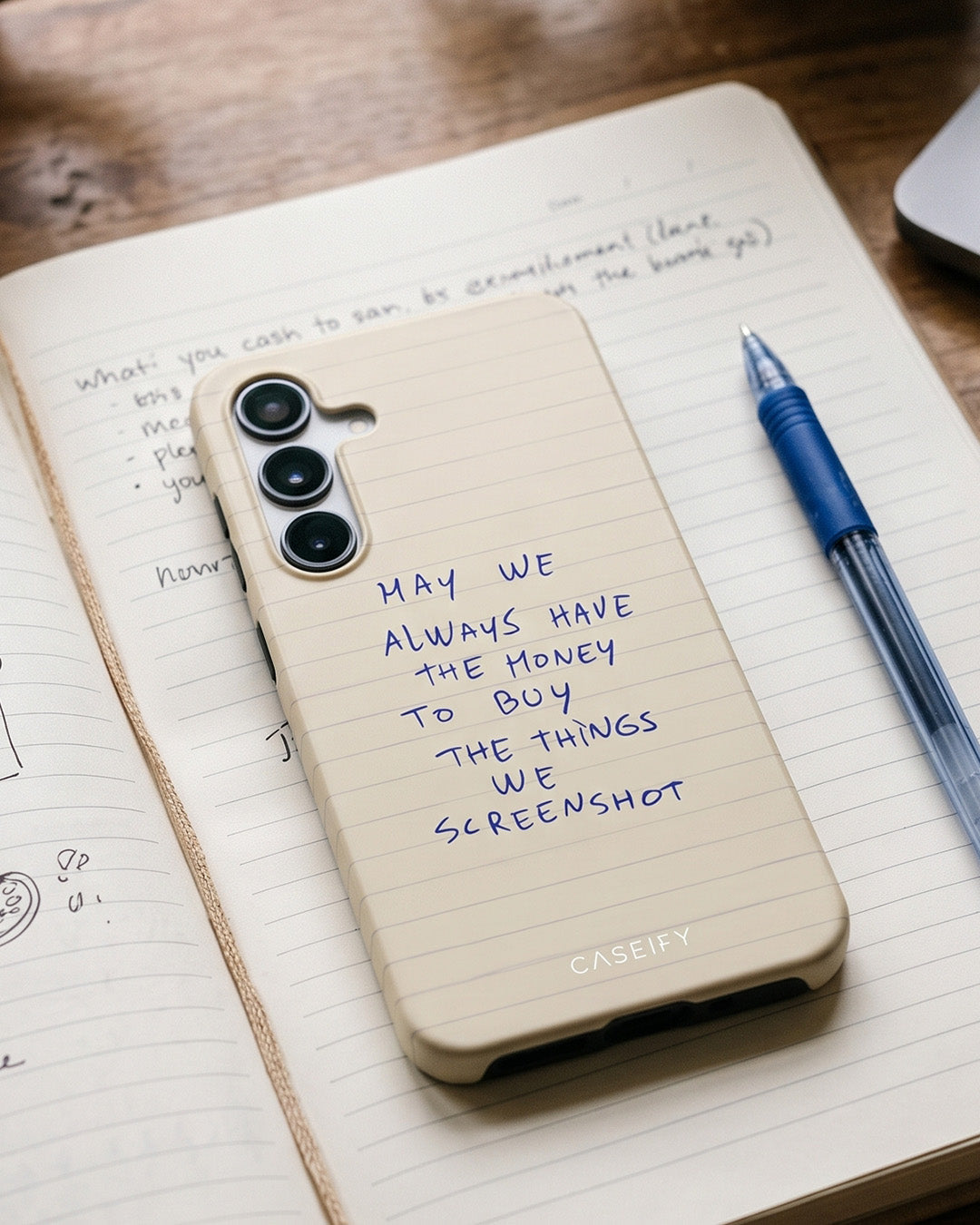 Notepad Quote Case for Samsung Galaxy S25 FE