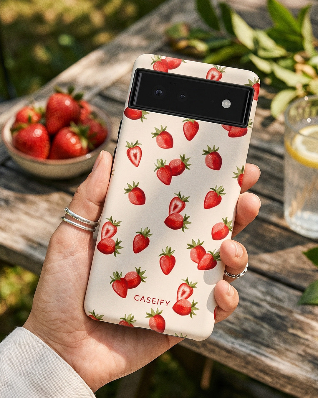 Strawberry Print Pixel 6a Case