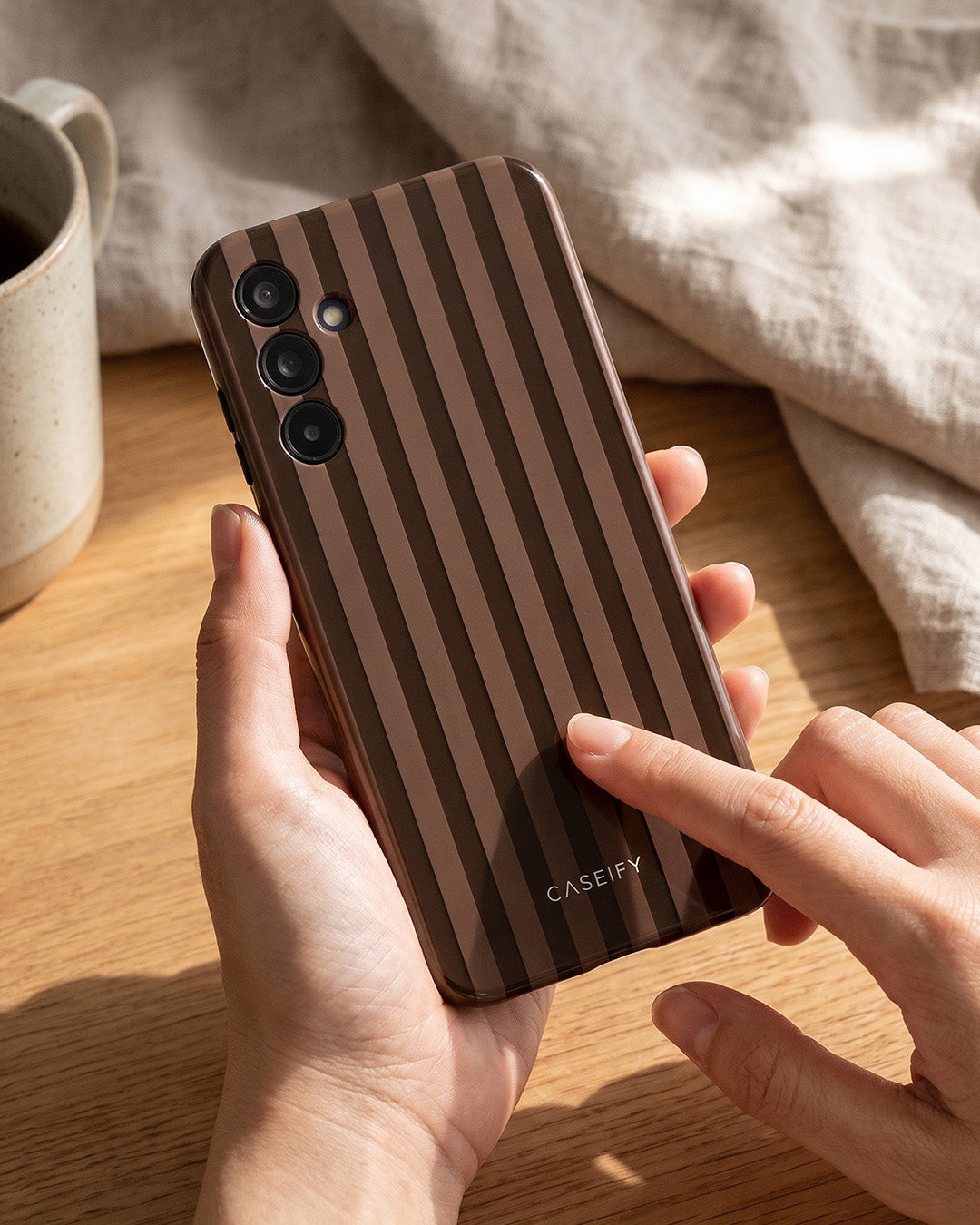 Brown Wood Stripe Samsung Galaxy A15 5G Case