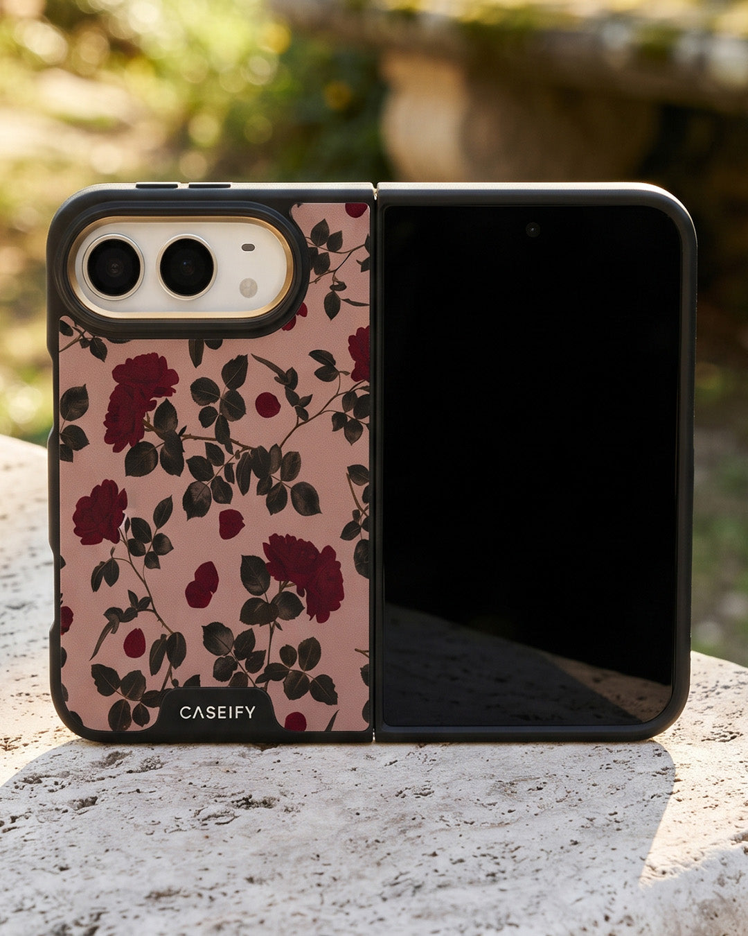 Mauve Rose Floral iPhone Duo Case