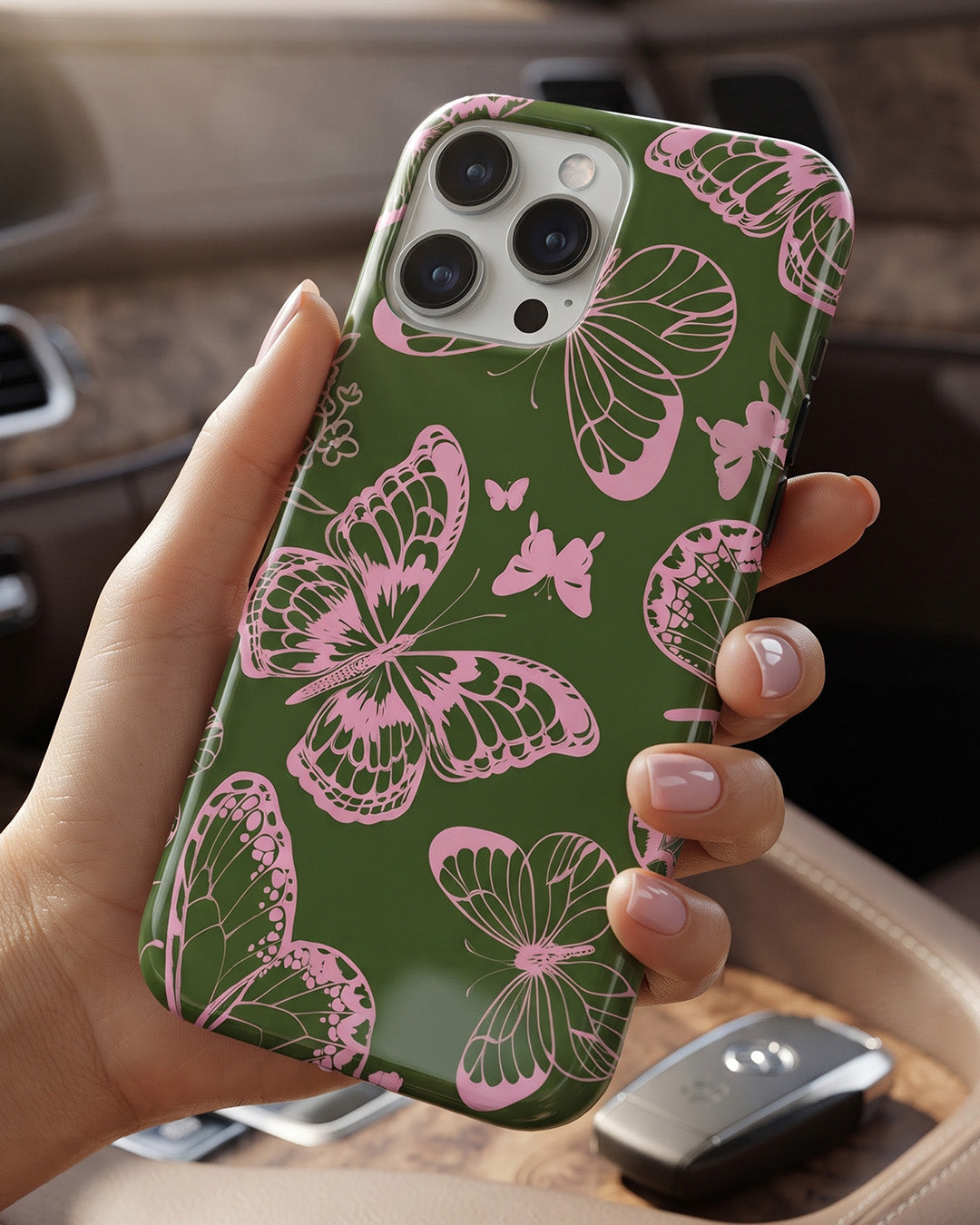 Pink Butterfly iPhone 14 Pro Max Case