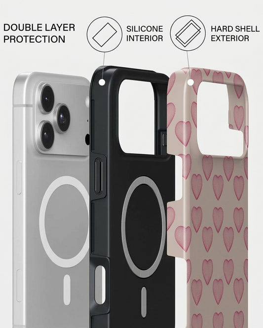 Pink Heart Print iPhone 18 Pro Case