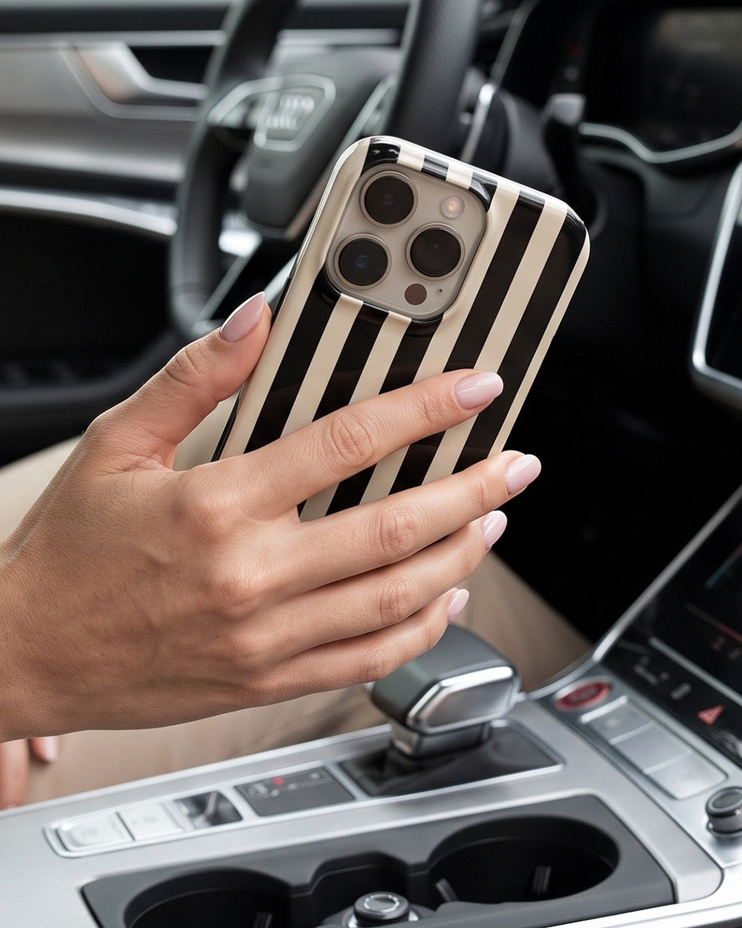 Black & Tan Stripe iPhone 16 Pro Case