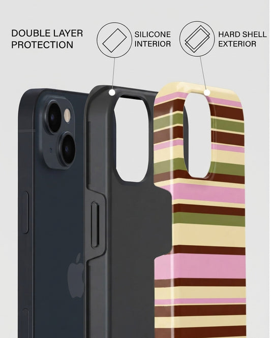 Retro Candy Stripe iPhone 15 Plus Case