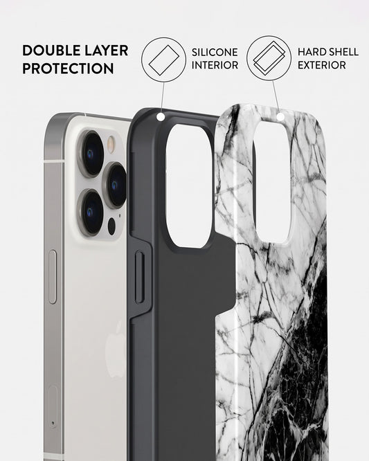 Black & White Marble iPhone 13 Pro Case