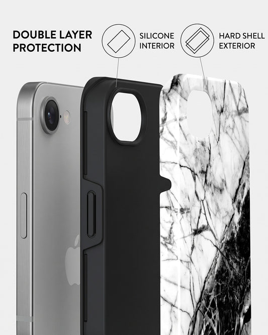 Black & White Marble iPhone 16e Case