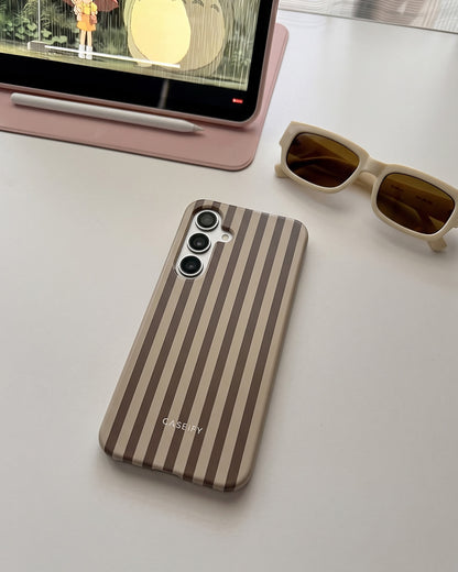Galaxy S24 Plus Beige Striped Case
