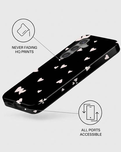 Galaxy S24 Plus Black Heart Case