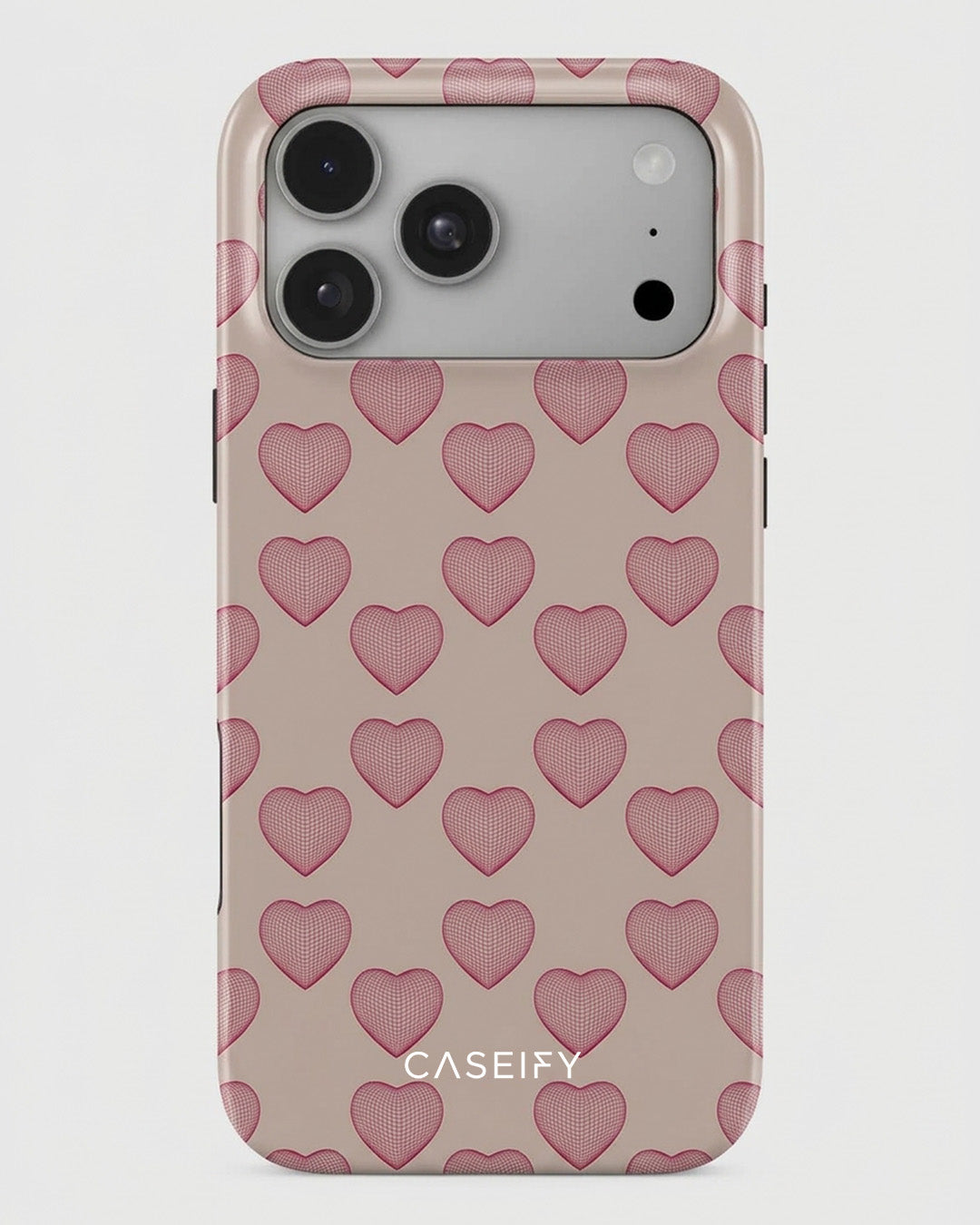 Pink Heart Print iPhone 18 Pro Case