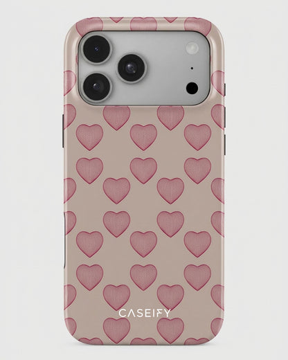 Pink Heart Print iPhone 18 Pro Case
