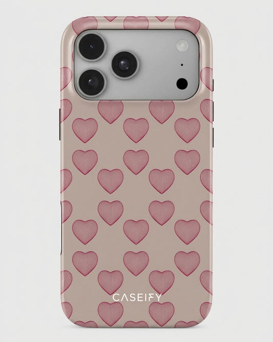 Pink Heart Print iPhone 18 Pro Case