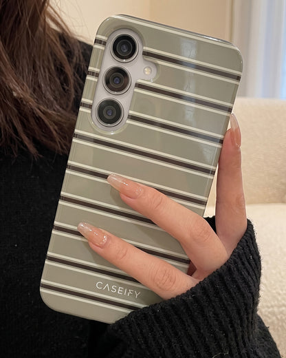 Samsung Galaxy S24 FE Beige Striped Case