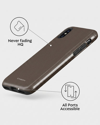 Brown Micro Check iPhone XS Max Case