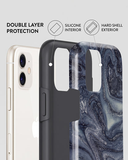 Navy Glitter Marble iPhone 11 Case