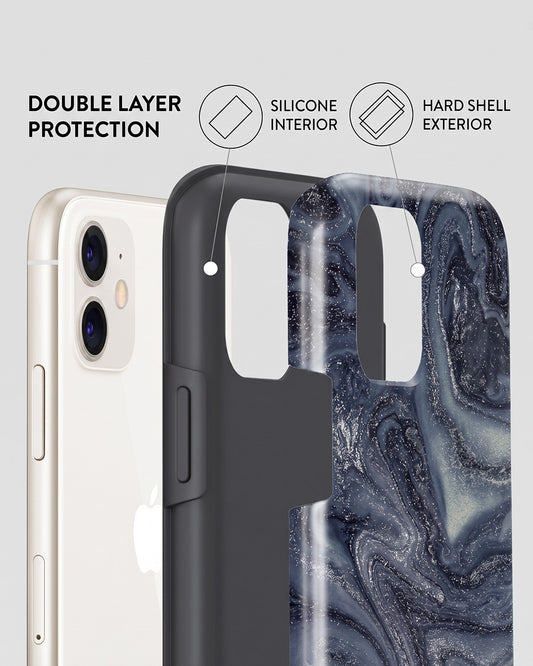 Navy Glitter Marble iPhone 11 Case