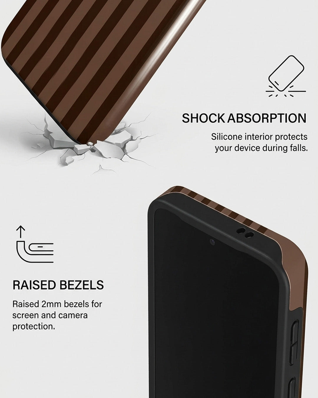 Galaxy S24 Plus Brown Striped Case