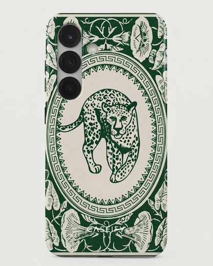 Green Leopard Case for Samsung Galaxy S25 Plus