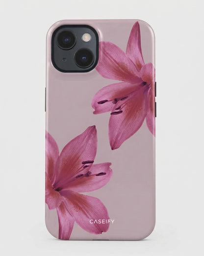 Pink Lily Floral iPhone 15 Case
