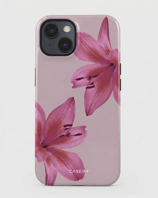 Pink Lily Floral iPhone 15 Case
