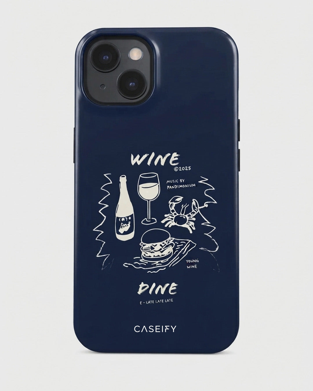 Wine & Dine Sketch iPhone 15 Plus Case