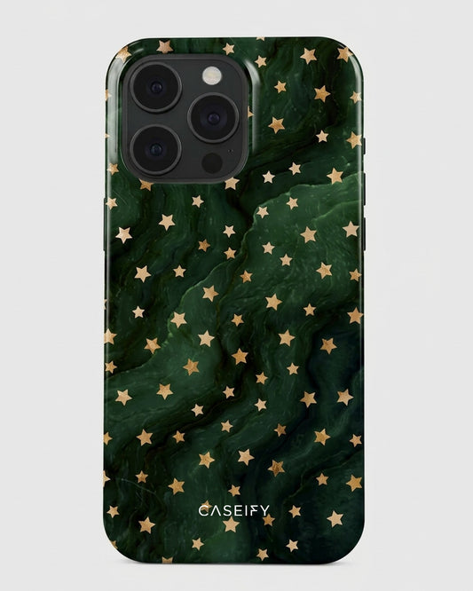 Emerald Starry Marble iPhone 15 Pro Case