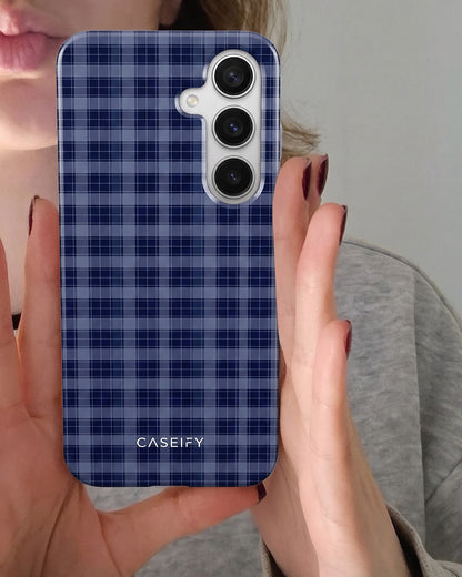 Samsung Galaxy S24 FE Navy Plaid Case
