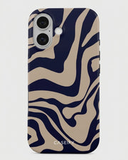 Navy Swirl iPhone 16 Plus Case