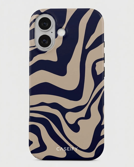 Navy Swirl iPhone 16 Plus Case