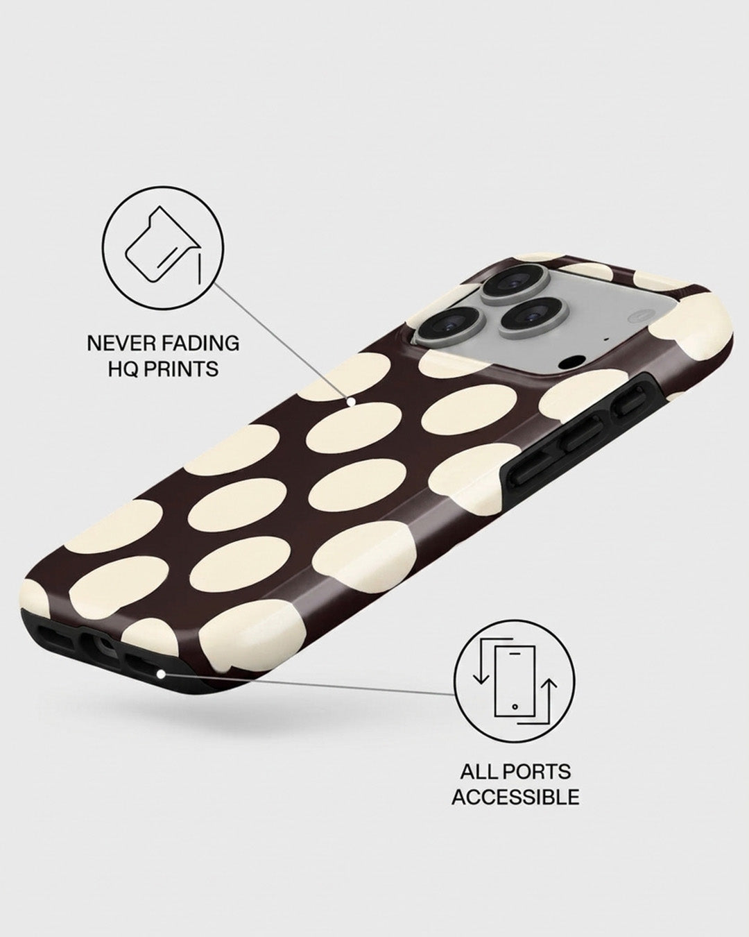 Cream Polka Dot iPhone 17 Pro Case